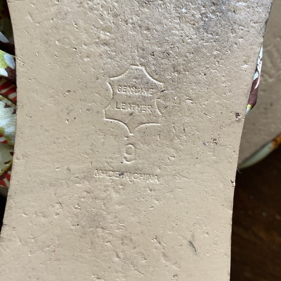 STEVE MADDEN silk fabric thong sandal burgundy brown green - Picture 5 of 5